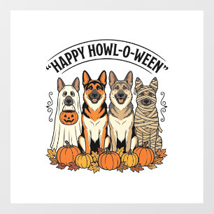 Halloween Dog Happy Howl-O-Ween Vintage German She