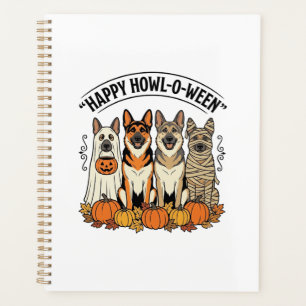 Halloween Dog Happy Howl-O-Ween Vintage German She Planner