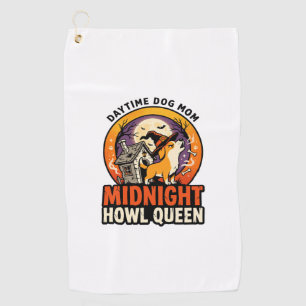 Halloween Dog Howl Queen Golf Towel