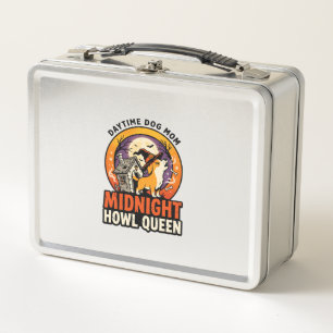 Halloween Dog Howl Queen Metal Lunch Box