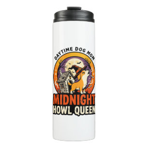 Halloween Dog Howl Queen Thermal Tumbler