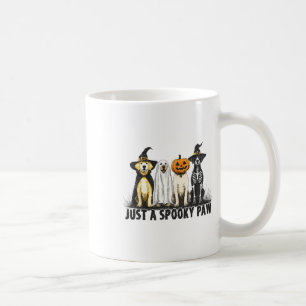 Halloween Dog Lover Just A Spooky Paw Retro Trick Coffee Mug