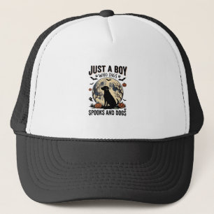 Halloween Dog Lover Vintage Engraving Boy Shirt De Trucker Hat