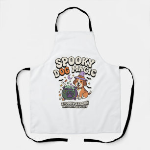 Halloween Dog Magic Vibes Apron