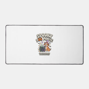 Halloween Dog Magic Vibes Desk Mat