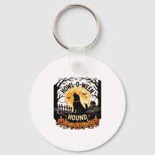 Halloween Dog Moon Howl (2) Key Ring