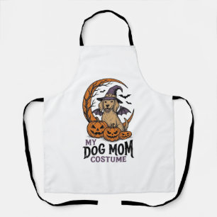 Halloween Dog Mum Shirt Witch Pup Costume Graphic_ Apron