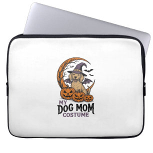 Halloween Dog Mum Shirt Witch Pup Costume Graphic_ Laptop Sleeve