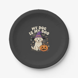 Halloween Dog My Dog Is My Boo Paper Plate