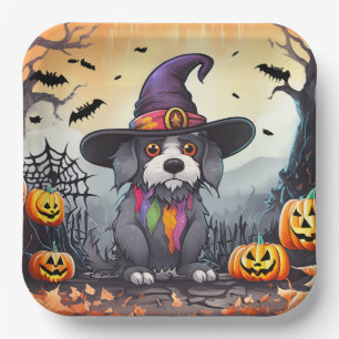 Halloween Dog Paper Plate