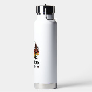 Halloween Dog Party Witch Dogs Pumpkins Castle_1 Water Bottle