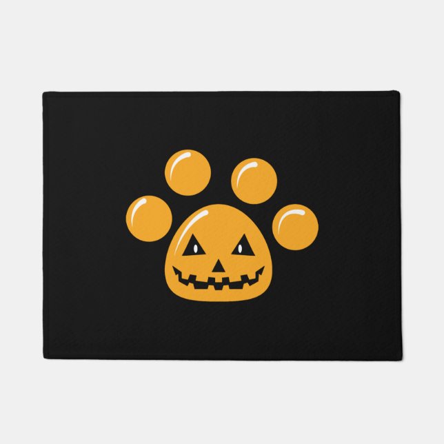 Halloween Dog Paw Doormat (Front)