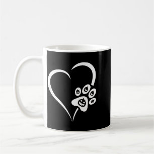 Halloween Dog Paw Heart - Pumpkin Halloween Dog Coffee Mug