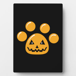 Halloween Dog Paw Plaque