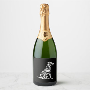 Halloween Dog Pumpkin Dog Halloween Dog Sparkling Wine Label