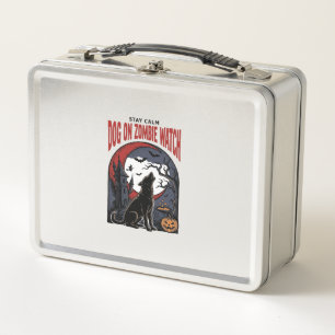 Halloween Dog Shirt Zombie Patrol Design_1 Metal Lunch Box