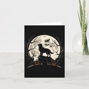 Halloween Dog Silhouette Canine Lovers Spooky Card