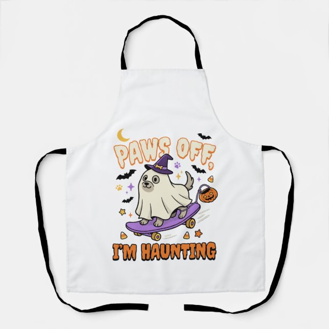 Halloween Dog Spooky Skate Ride Apron (Front)