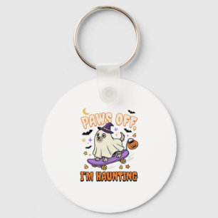 Halloween Dog Spooky Skate Ride Key Ring