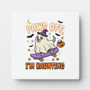 Halloween Dog Spooky Skate Ride Plaque