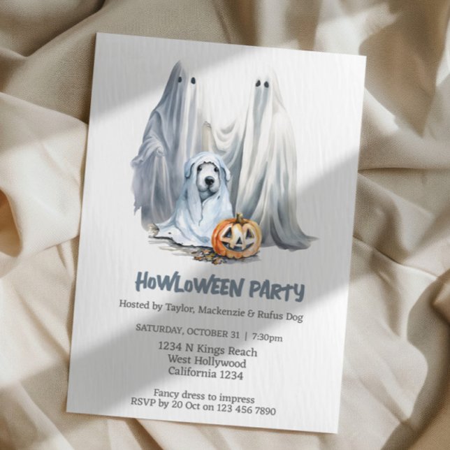 Halloween Dog Themed Party Howloween Fun Invitation (Halloween Dog Themed Party Howloween Fun Invitations from Ricaso. Cute dog fancy dress party)
