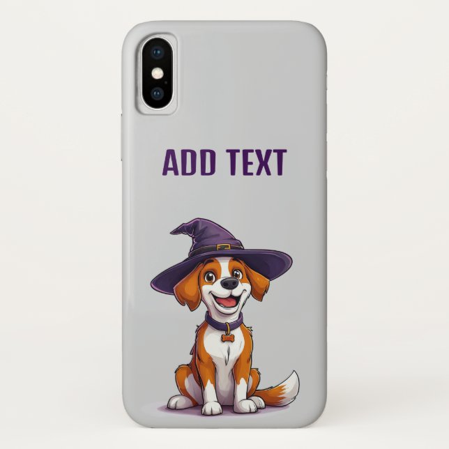 Halloween Dog Wearing a Witch Hat Case-Mate iPhone Case (Back)
