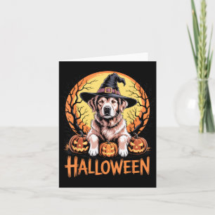 Halloween Dog Witch Design For Pet Lovers And Card