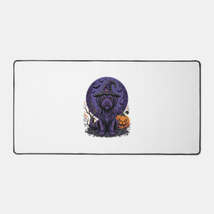 Halloween Dog Witch Pumpkin Vector Art Desk Mat