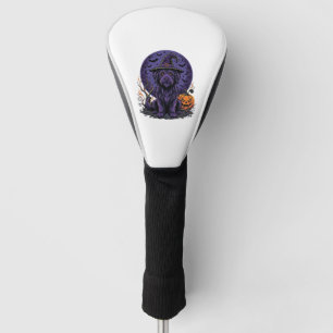 Halloween Dog Witch Pumpkin Vector Art Golf Head Cover