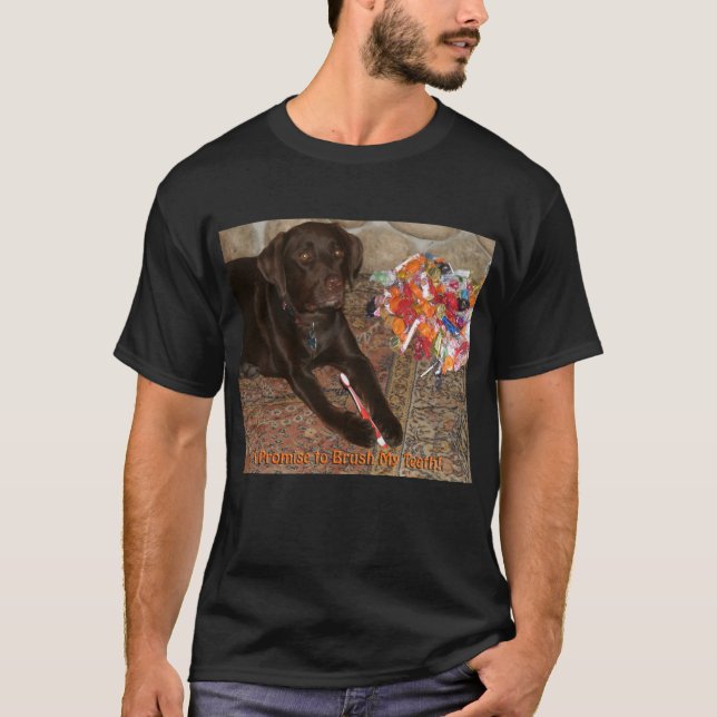 Halloween Dog with Sweet Tooth Unisex T-Shirt (Front)