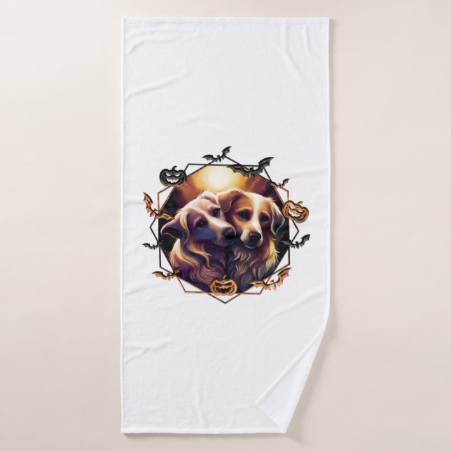 Halloween Dogs   Bath Towel (Bath Towel)