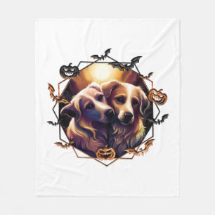 Halloween Dogs Fleece Blanket