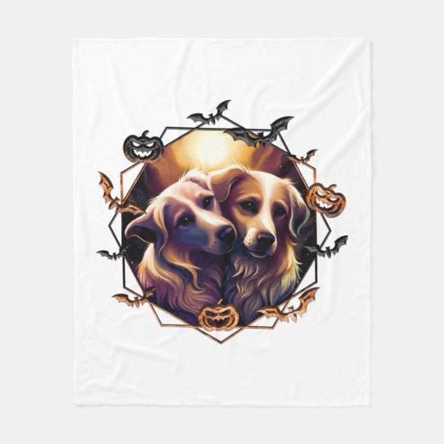 Halloween Dogs   Fleece Blanket (Front)