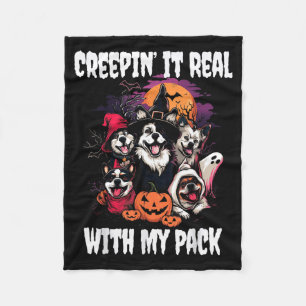 Halloween Dogs Fleece Blanket
