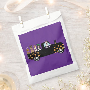 Halloween Dogs In A Pickup Truck Favour Bag