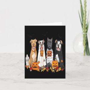 Halloween Dogs In Costumes Funny Spooky Design Card