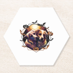 Halloween Dogs Paper Coaster