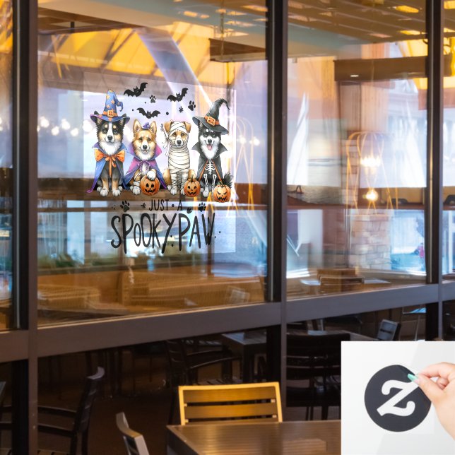 Halloween Dogs Window Cling (Restaurant Window)