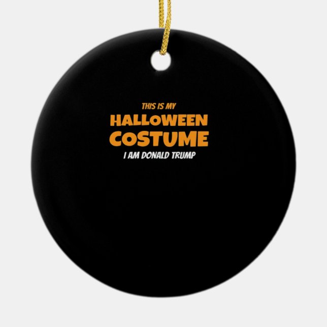 Halloween Donald  Costume Trumpkin Ideas Classic Ceramic Ornament (Front)