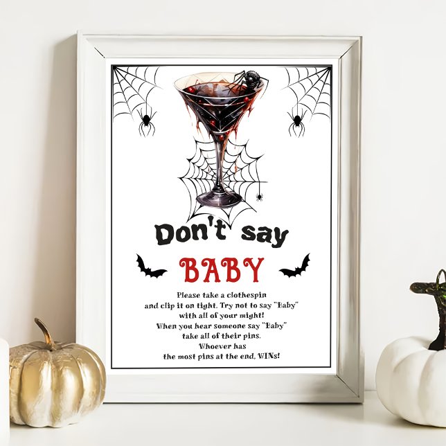 Halloween "Don't Say Baby" Baby Shower Game Poster (Creator Uploaded)