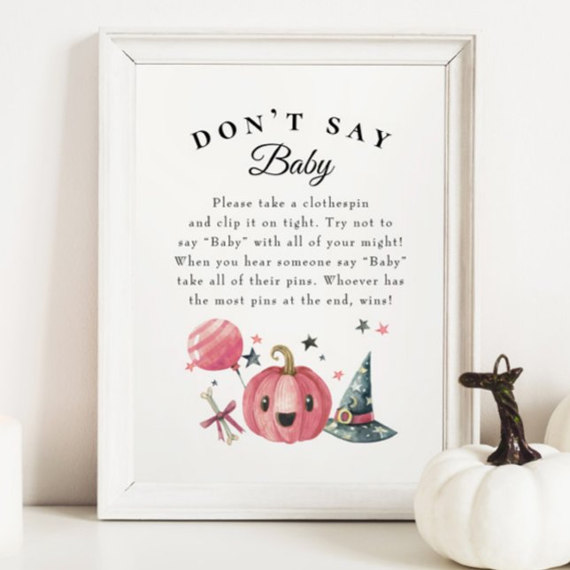 Halloween "Don't Say Baby" Baby Shower Game Poster (Creator Uploaded)