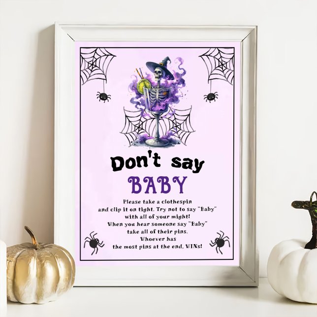 Halloween "Don't Say Baby" Baby Shower Game Poster (Creator Uploaded)