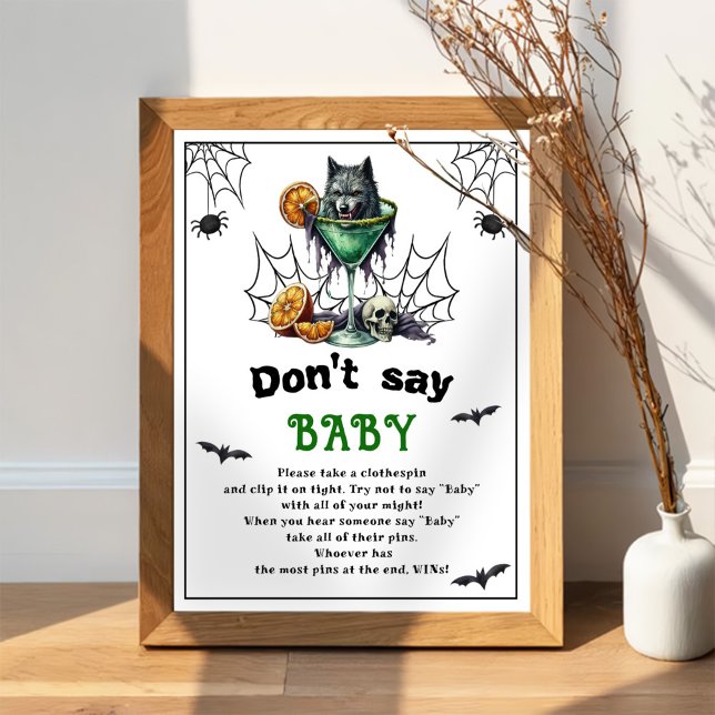 Halloween "Don't Say Baby" Baby Shower Game Poster (Creator Uploaded)