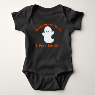 Halloween Don't Scare Me I Poop Easily Baby Outfit Bodysuit
