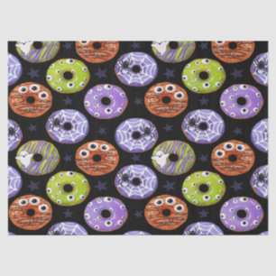 Halloween Donuts Pattern. Scary Donut Pattern. Tissue Paper