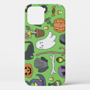Halloween Doodle: Cute Seamless Concept iPhone 12 Case