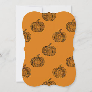 Halloween doodles boho mandala pumpkins Autumn