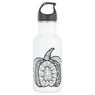 Halloween doodles boho mandala pumpkins Autumn 532 Ml Water Bottle