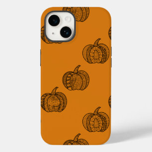 Halloween doodles boho mandala pumpkins Autumn Case-Mate iPhone 14 Case