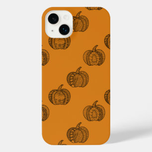 Halloween doodles boho mandala pumpkins Autumn iPhone 14 Plus Case
